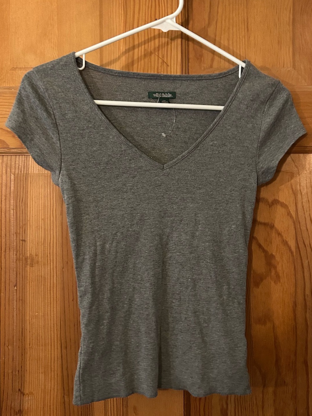 wild fable Heather Gray V-Neck Short Sleeve Tee